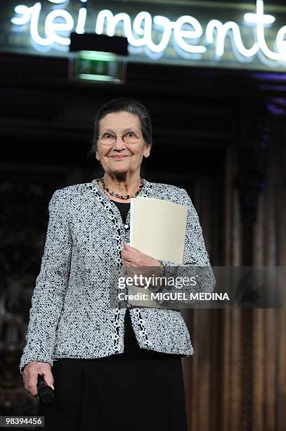 French lawyer, politician and academician Simone Veil also former President of the European Parliament and member of the Constitutional Council of...