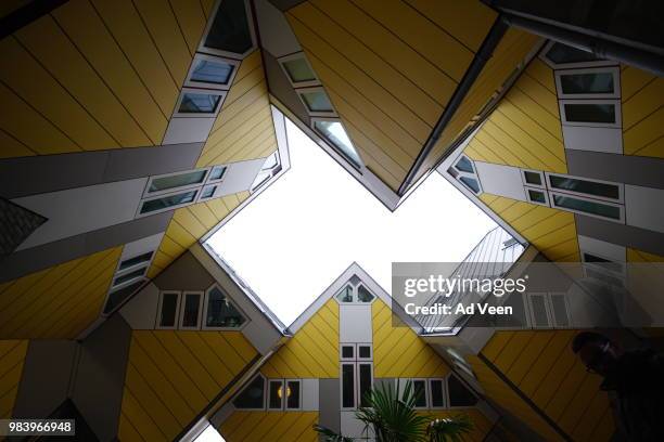 cube houses - veen stock pictures, royalty-free photos & images