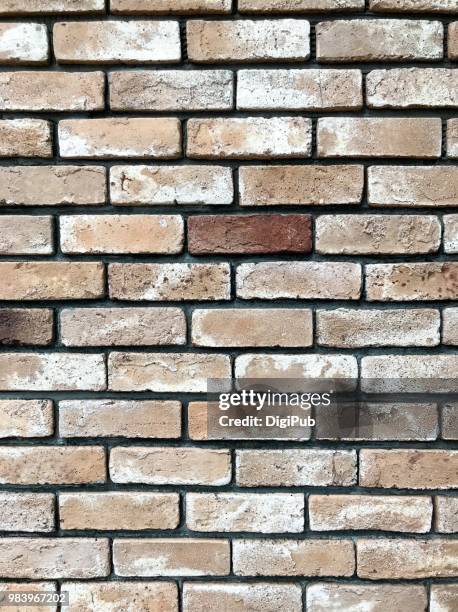 decorative exterior brick wall - revestimento exterior de parede imagens e fotografias de stock