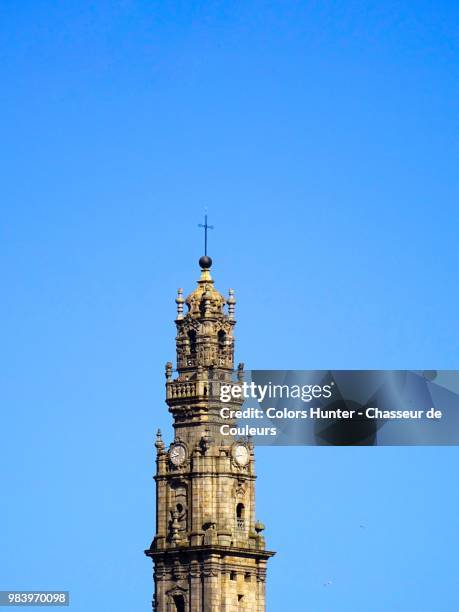 on the top of clerigos tower - chasseur stock-fotos und bilder