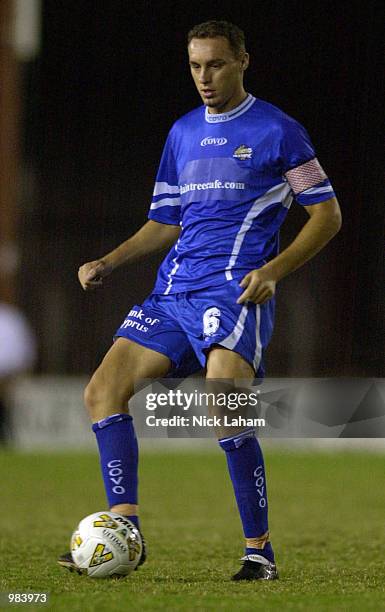 Ante Juric of Olympic in action during the round 29 NSL match between Sydney Olympic and Newcastle United at Belmore Sports Ground, Sydney,...