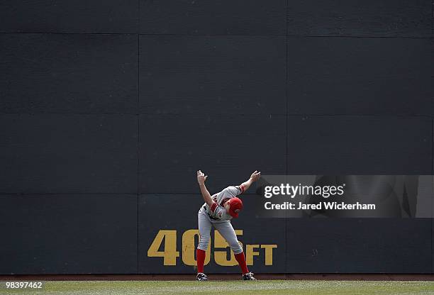 Stephen Strasburg of the Harrisburg Senators warms up prior to the game against the Altoona Curve on April 11, 2010 at Blair County Ballpark in...