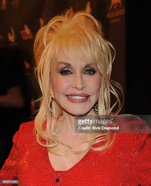 Singer/Songwriter Dolly Parton attends the Kenny Rogers: The First 50 Years award show at the MGM Grand at Foxwoods on April 10, 2010 in Ledyard...