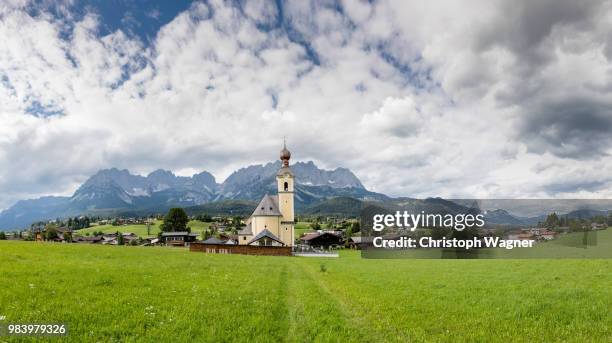 österreich tirol - wilder kaiser - österreich stockfoto's en -beelden