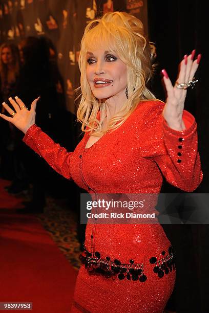 Singer/Songwriter Dolly Parton attends the Kenny Rogers: The First 50 Years award show at the MGM Grand at Foxwoods on April 10, 2010 in Ledyard...