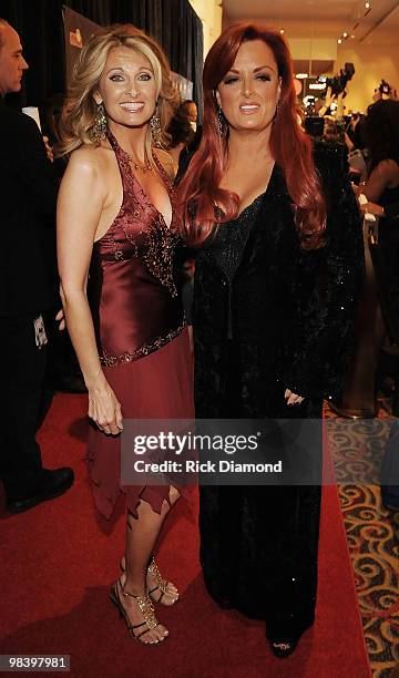 Singer/Songwriters Linda Davis and Wynonna Judd attend the Kenny Rogers: The First 50 Years award show at the MGM Grand at Foxwoods on April 10, 2010...