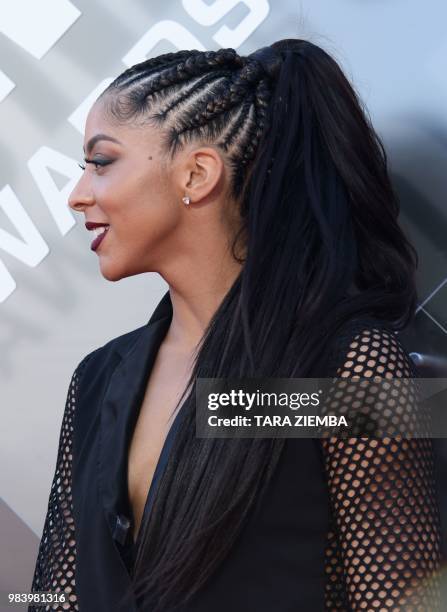 Professional basketball player Candace Parker attends the 2018 NBA Awards at Barkar Hangar on June 25, 2018 in Santa Monica, California.