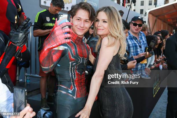 Michelle Pfeiffer attends the premiere of Disney And Marvel's 'Ant-Man And The Wasp' on June 25, 2018 in Hollywood, California.