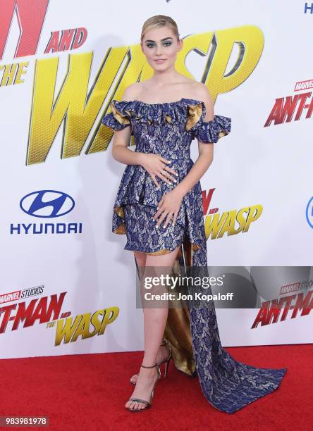 Meg Donnelly attends the premiere of Disney And Marvel's "Ant-Man And The Wasp" at the El Capitan Theater on June 25, 2018 in Hollywood, California.