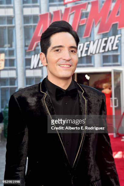 Actor David Dastmalchian attends the Los Angeles Global Premiere for Marvel Studios' "Ant-Man And The Wasp" at the El Capitan Theatre on June 25,...