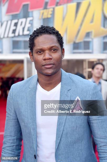 Algenis Perez Soto attends the Los Angeles Global Premiere for Marvel Studios' "Ant-Man And The Wasp" at the El Capitan Theatre on June 25, 2018 in...