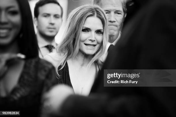 Michelle Pfeiffer attends the premiere of Disney And Marvel's 'Ant-Man And The Wasp' on June 25, 2018 in Hollywood, California.