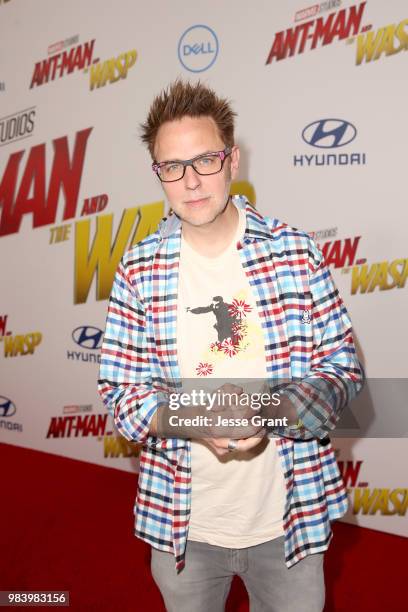 James Gunn attends the Los Angeles Global Premiere for Marvel Studios' "Ant-Man And The Wasp" at the El Capitan Theatre on June 25, 2018 in...