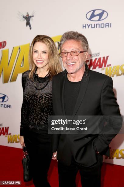 Frankie Valli and Jacqueline Jacobs attend the Los Angeles Global Premiere for Marvel Studios' "Ant-Man And The Wasp" at the El Capitan Theatre on...