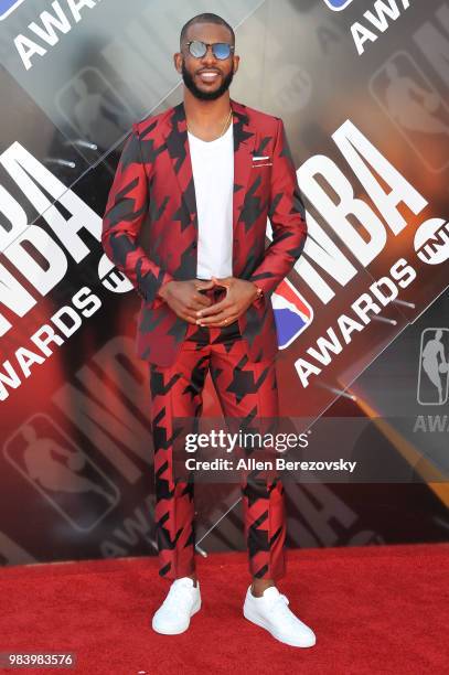 Chris Paul attends the 2018 NBA Awards Show at Barker Hangar on June 25, 2018 in Santa Monica, California.