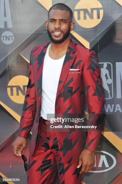 Chris Paul attends the 2018 NBA Awards Show at Barker Hangar on June 25, 2018 in Santa Monica, California.