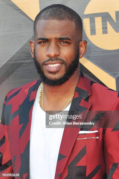 Chris Paul attends the 2018 NBA Awards Show at Barker Hangar on June 25, 2018 in Santa Monica, California.