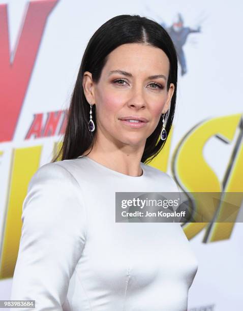 Evangeline Lilly attends the premiere of Disney And Marvel's "Ant-Man And The Wasp" at the El Capitan Theater on June 25, 2018 in Hollywood,...