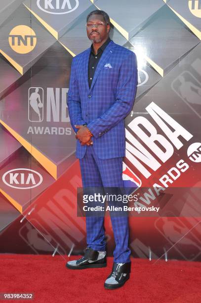 Ben Wallace attends the 2018 NBA Awards Show at Barker Hangar on June 25, 2018 in Santa Monica, California.