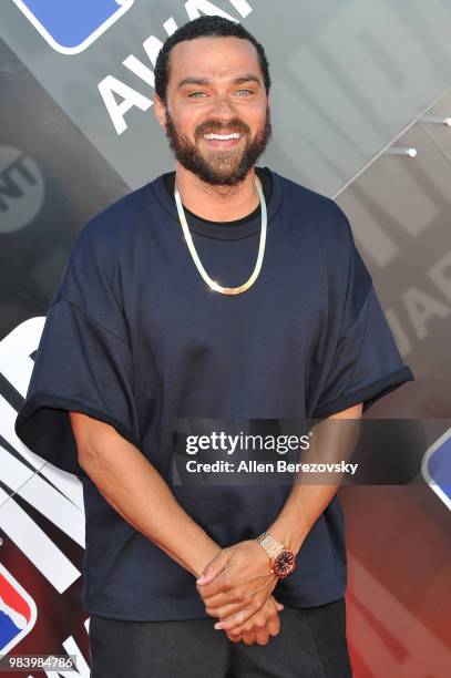 Jesse Williams attends the 2018 NBA Awards Show at Barker Hangar on June 25, 2018 in Santa Monica, California.