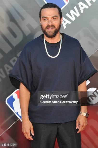 Jesse Williams attends the 2018 NBA Awards Show at Barker Hangar on June 25, 2018 in Santa Monica, California.