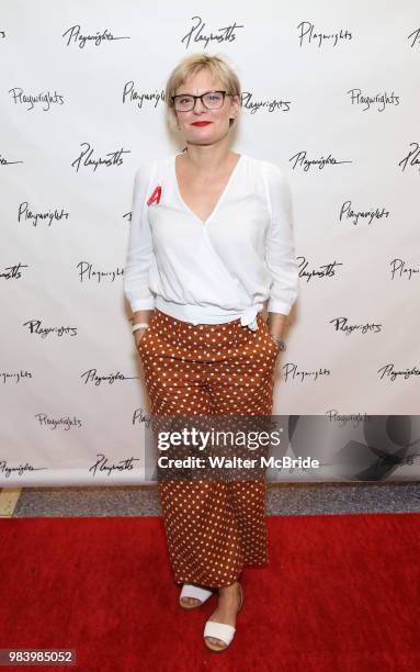 Martha Plimpton attends the opening night performance of the Playwrights Horizons world premiere production of 'Log Cabin' on June 25, 2018 at...