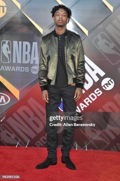 Savage attends the 2018 NBA Awards Show at Barker Hangar on June 25, 2018 in Santa Monica, California.