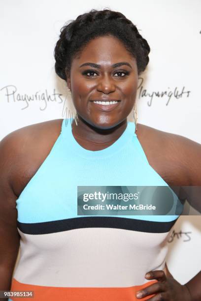 Danielle Brooks attends the opening night performance of the Playwrights Horizons world premiere production of 'Log Cabin' on June 25, 2018 at...