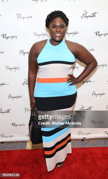 Danielle Brooks attends the opening night performance of the Playwrights Horizons world premiere production of 'Log Cabin' on June 25, 2018 at...