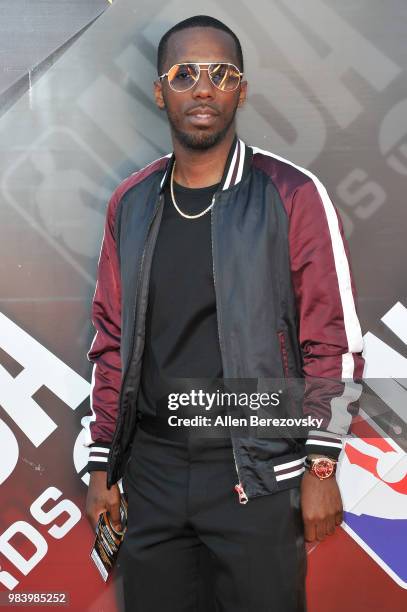 Agent Rich Paul attends the 2018 NBA Awards Show at Barker Hangar on June 25, 2018 in Santa Monica, California.