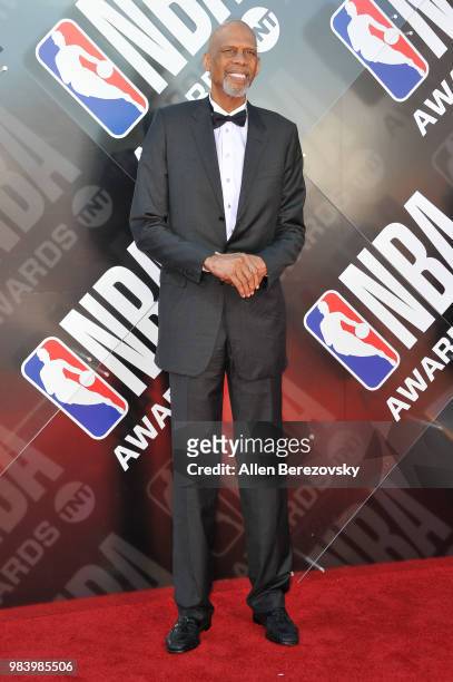 Kareem Abdul-Jabbar attends the 2018 NBA Awards Show at Barker Hangar on June 25, 2018 in Santa Monica, California.
