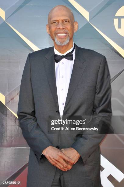 Kareem Abdul-Jabbar attends the 2018 NBA Awards Show at Barker Hangar on June 25, 2018 in Santa Monica, California.