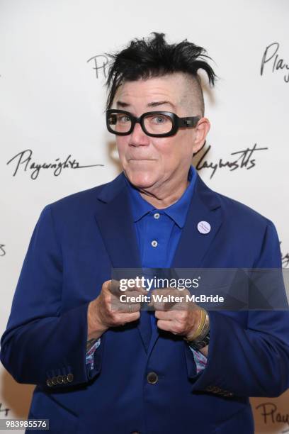 Lea DeLaria attends the opening night performance of the Playwrights Horizons world premiere production of 'Log Cabin' on June 25, 2018 at...