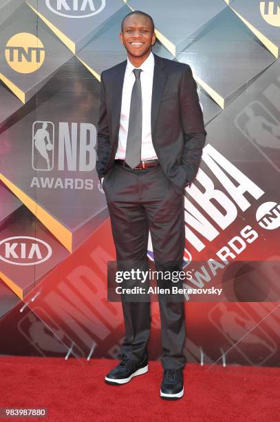 James Jones attends the 2018 NBA Awards Show at Barker Hangar on June 25, 2018 in Santa Monica, California.