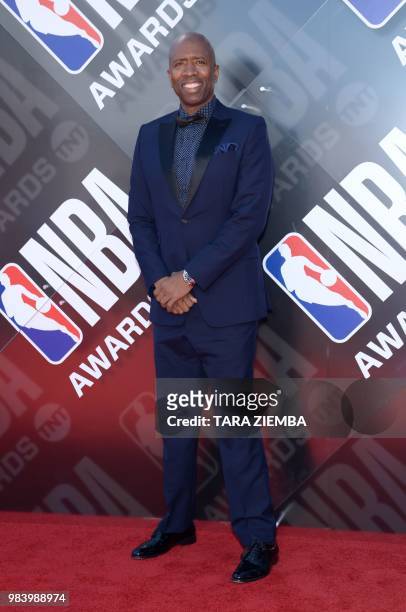 Retired professional basketball player Kenny Smith attends the 2018 NBA Awards at Barkar Hangar on June 25, 2018 in Santa Monica, California.