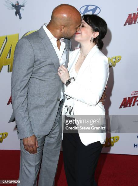 Elisa Pugliese, Keegan-Michael Key arrives at the Premiere Of Disney And Marvel's "Ant-Man And The Wasp" on June 25, 2018 in Hollywood, California.