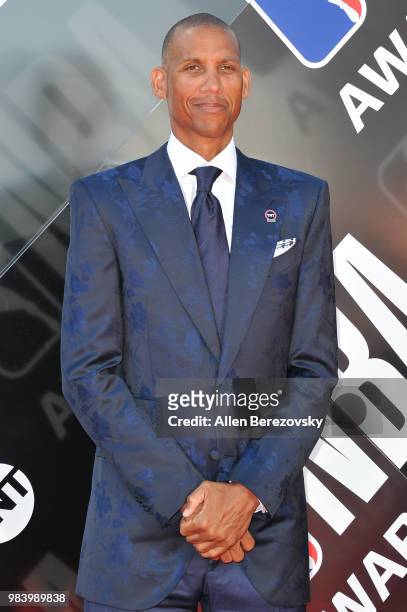 Reggie Miller attends the 2018 NBA Awards Show at Barker Hangar on June 25, 2018 in Santa Monica, California.