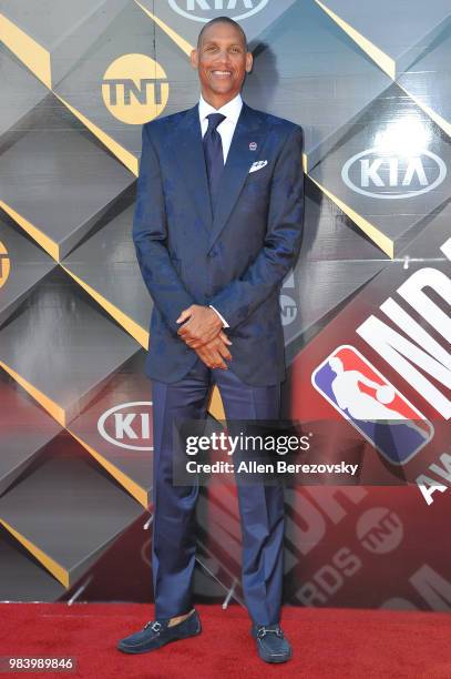 Reggie Miller attends the 2018 NBA Awards Show at Barker Hangar on June 25, 2018 in Santa Monica, California.