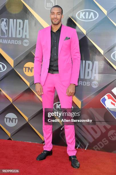 Rudy Gobert attends the 2018 NBA Awards Show at Barker Hangar on June 25, 2018 in Santa Monica, California.