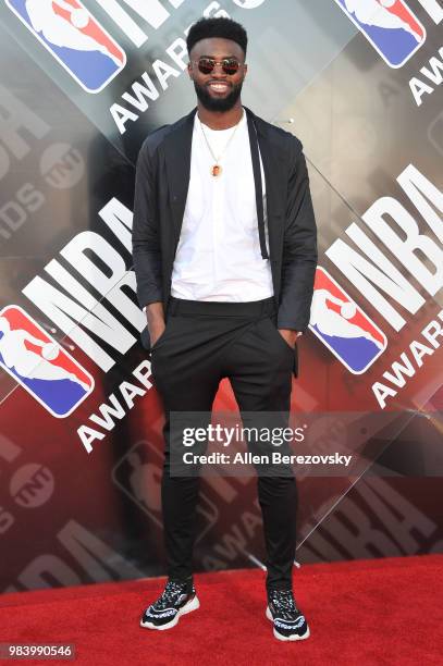 Jaylen Brown attends the 2018 NBA Awards Show at Barker Hangar on June 25, 2018 in Santa Monica, California.