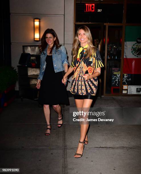 Desiree Gruber celebrates her birthday with Heidi Klum at El Toro Blanco on June 25, 2018 in New York City.