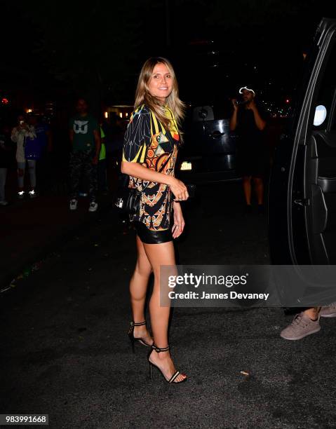 Heidi Klum celebrates Desiree Gruber's birthday at El Toro Blanco on June 25, 2018 in New York City.