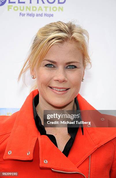 Actor Alison Sweeney arrives at the launch party for actress Holly Robinson Peete's new book "My Brother Charlie" on April 11, 2010 in Culver City,...