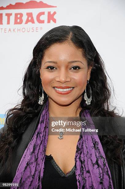 Actress Tamala Jones arrives at the launch party for actress Holly Robinson Peete's new book "My Brother Charlie" on April 11, 2010 in Culver City,...