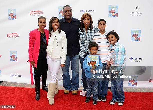 Actress Holly Robinson Peete arrives with daughter Ryan Elizabeth Peete , husband Rodney Peete and family at the launch party for Holly Robinson...