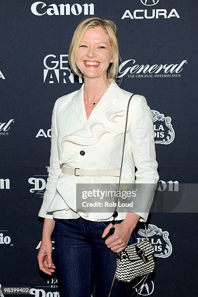 Actress Gretchen Mol attends the Gen Art Film Festival screening of "Teenage Paparazzo" at the School of Visual Arts Theater on April 10, 2010 in New...