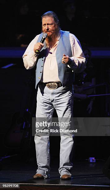 The First Edition Mickey Jones Performs at Kenny Rogers: The First 50 Years show at the MGM Grand at Foxwoods on April 10, 2010 in Ledyard Center,...