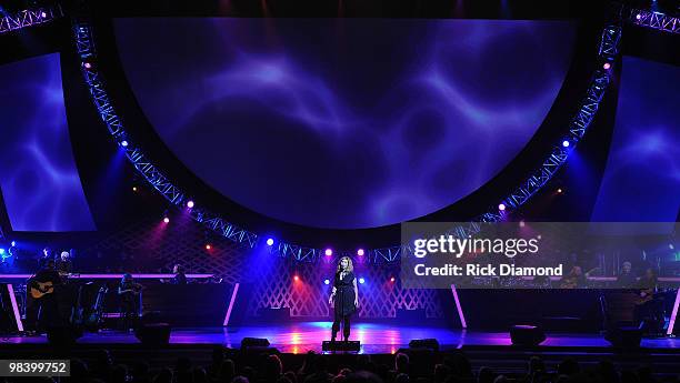 Recording Artist Alison Krauss Performs at Kenny Rogers: The First 50 Years show at the MGM Grand at Foxwoods on April 10, 2010 in Ledyard Center,...