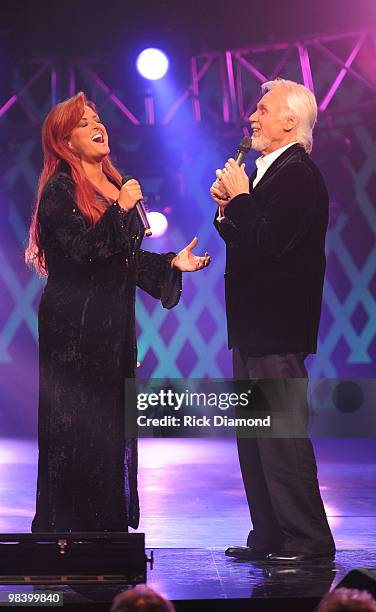 Recording Artists Wynonna Judd and Honoree Kenny Rogers Perform at Kenny Rogers: The First 50 Years show at the MGM Grand at Foxwoods on April 10,...