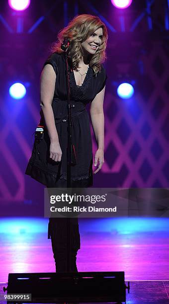 Recording Artist Alison Krauss Performs at Kenny Rogers: The First 50 Years show at the MGM Grand at Foxwoods on April 10, 2010 in Ledyard Center,...